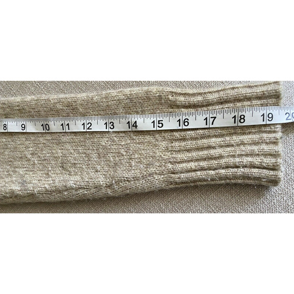 LOGG by H&M Sweater Women Small Beige Knit Wool Alpaca Blend Pullover Turtleneck - Picture 9 of 9